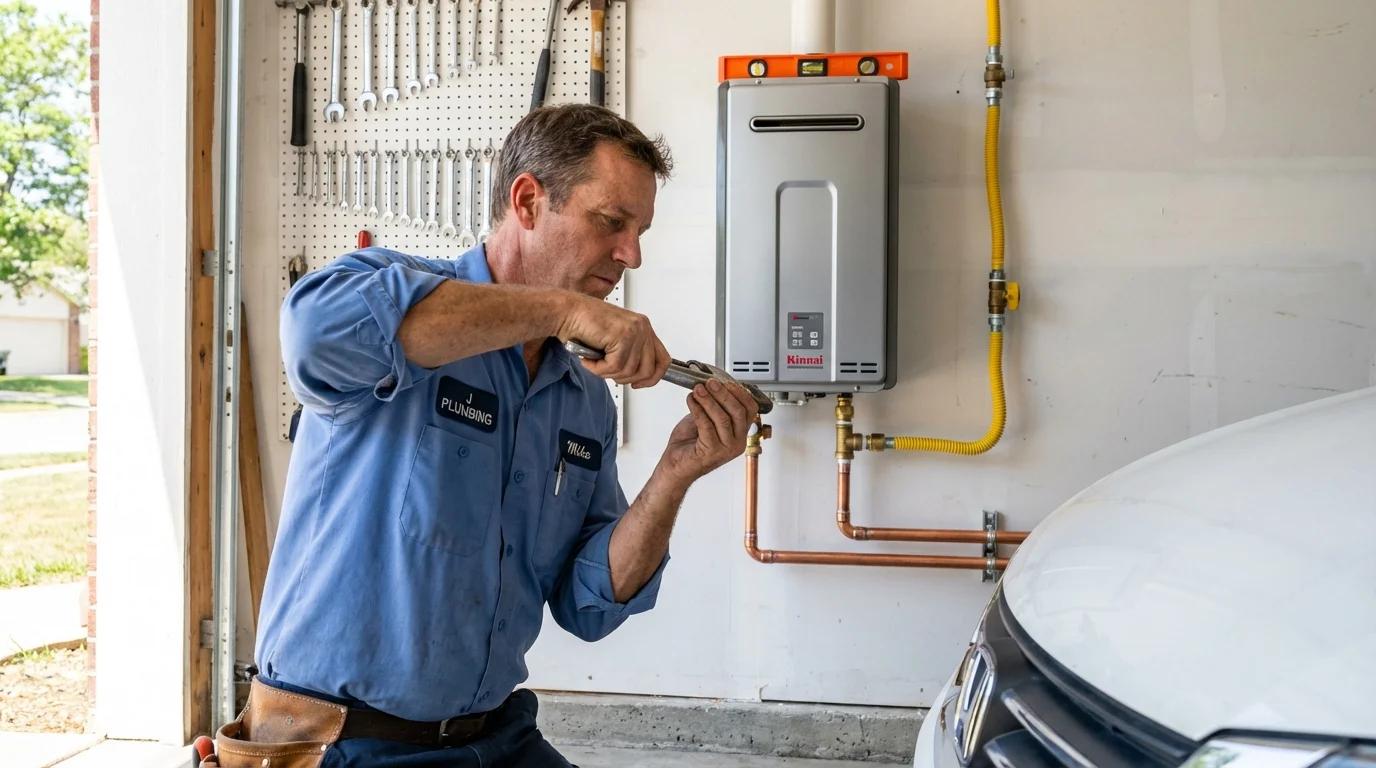 Tankless water heater installation by a Johns Plumbing LLC plumber in Harwich Port